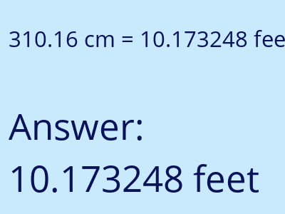 310.16 cm in feet image