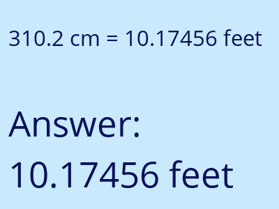 310.2 cm in feet image
