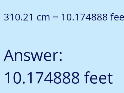 310.21 cm in feet image