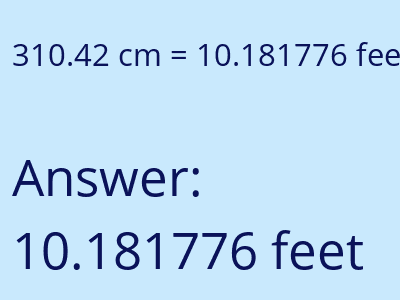 310.42 cm in feet image