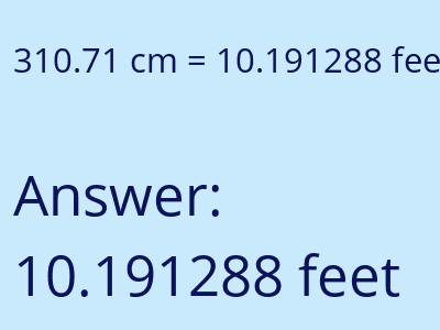 310.71 cm in feet image