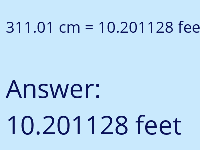 311.01 cm in feet image