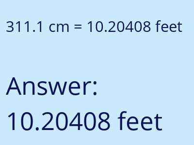 311.1 cm in feet image