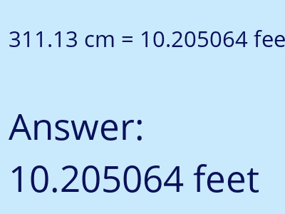 311.13 cm in feet image