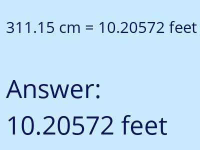 311.15 cm in feet image