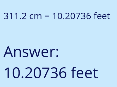 311.2 cm in feet image