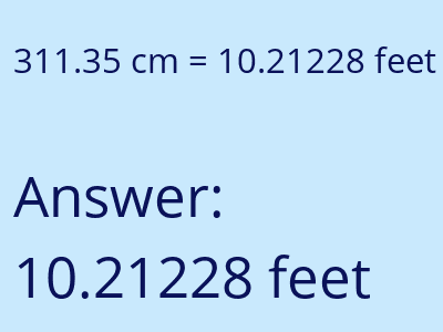 311.35 cm in feet image