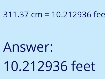 311.37 cm in feet image