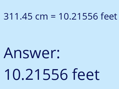 311.45 cm in feet image