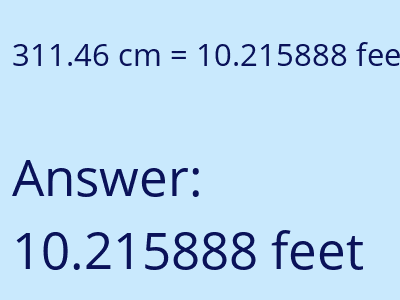 311.46 cm in feet image