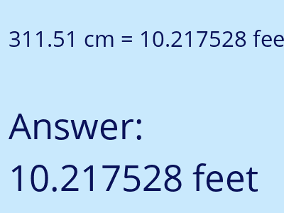 311.51 cm in feet image