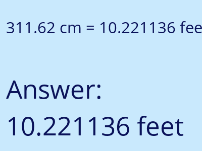 311.62 cm in feet image