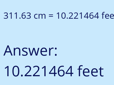 311.63 cm in feet image