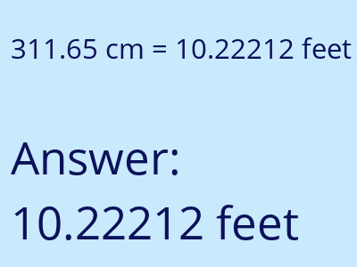 311.65 cm in feet image