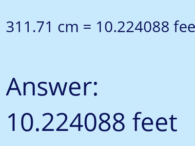 311.71 cm in feet image