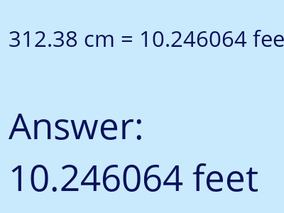 312.38 cm in feet image