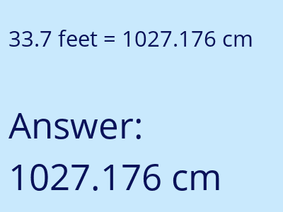 33.7 feet in cm image
