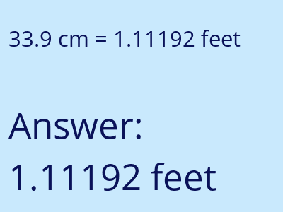 33.9 cm in feet image