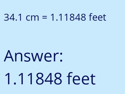 34.1 cm in feet image
