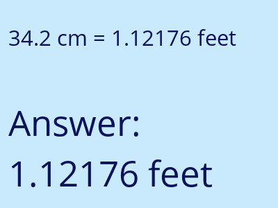 34.2 cm in feet image