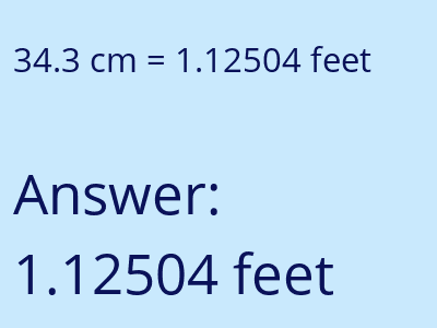 34.3 cm in feet image