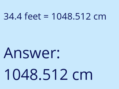 34.4 feet in cm image
