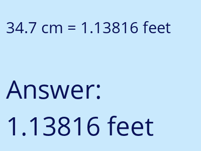 34.7 cm in feet image