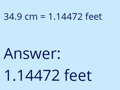 34.9 cm in feet image