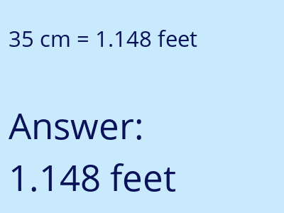 35 cm in feet image