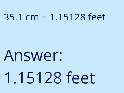 35.1 cm in feet image