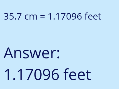 35.7 cm in feet image