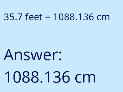 35.7 feet in cm image