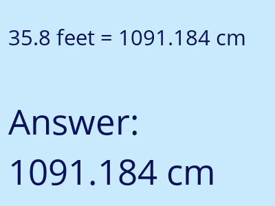 35.8 feet in cm image