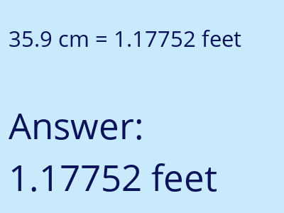 35.9 cm in feet image