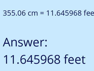 355.06 cm in feet image