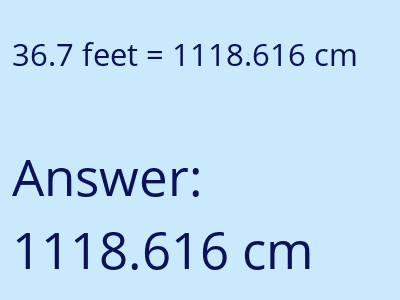 36.7 feet in cm image