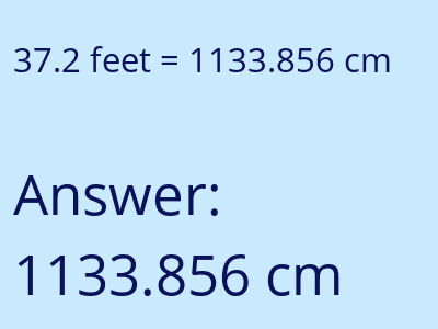 37.2 feet in cm image