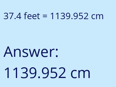 37.4 feet in cm image