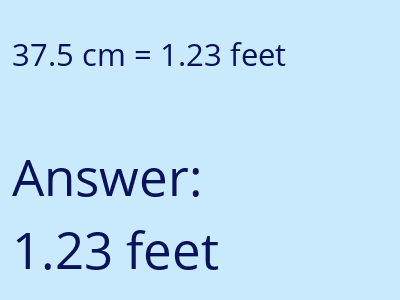 37.5 cm in feet image