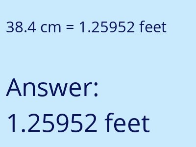 38.4 cm in feet image