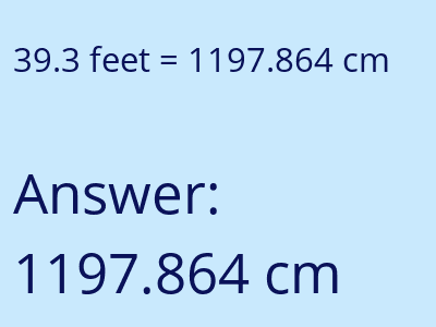 39.3 feet in cm image