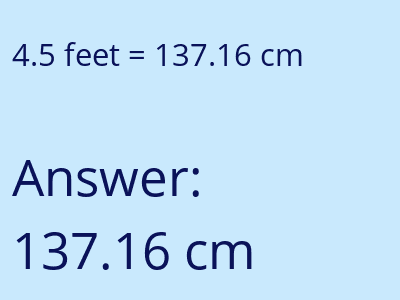 4.5 feet in cm image