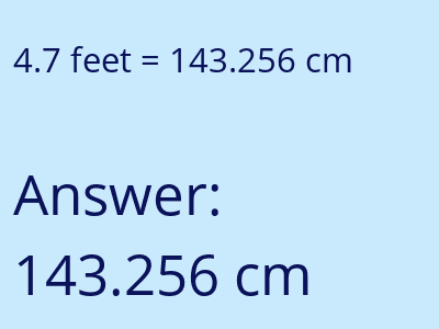 4.7 feet in cm image