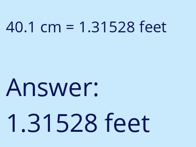 40.1 cm in feet image
