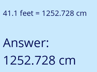 41.1 feet in cm image