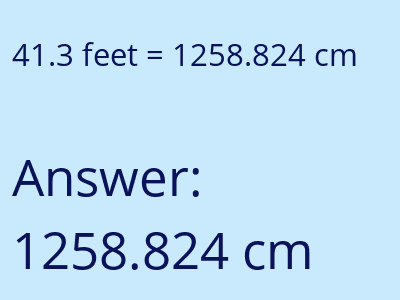 41.3 feet in cm image