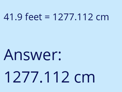 41.9 feet in cm image
