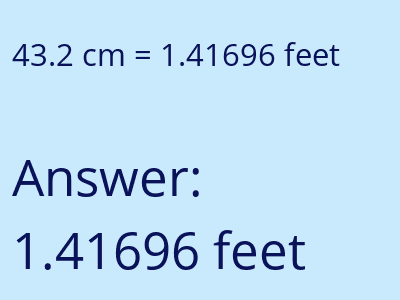 43.2 cm in feet image
