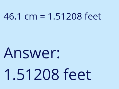 46.1 cm in feet image