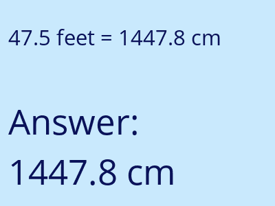 47.5 feet in cm image